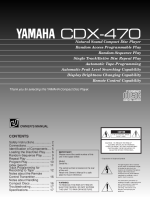 Yamaha CDX-470 - Owners Manual 